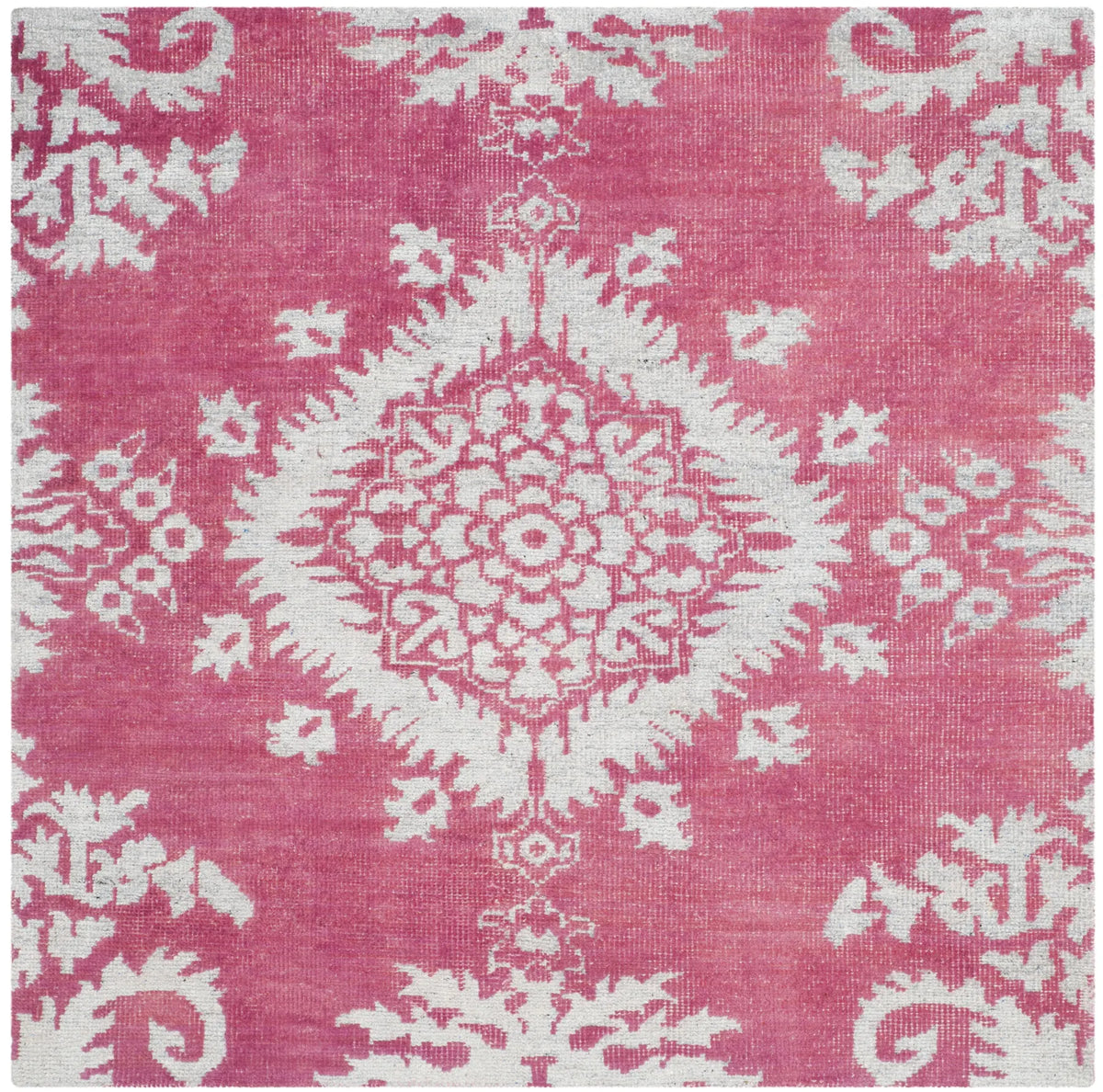 Safavieh Stone Wash 6'-0" x 6'-0" Rug in Fuchsia