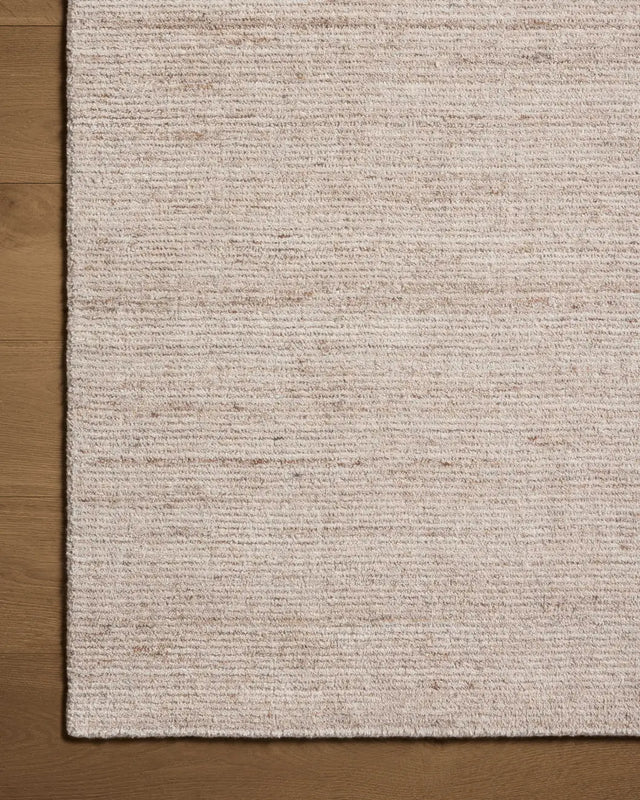 Loloi Thorne THT-01 Natural Rug - corner on wood