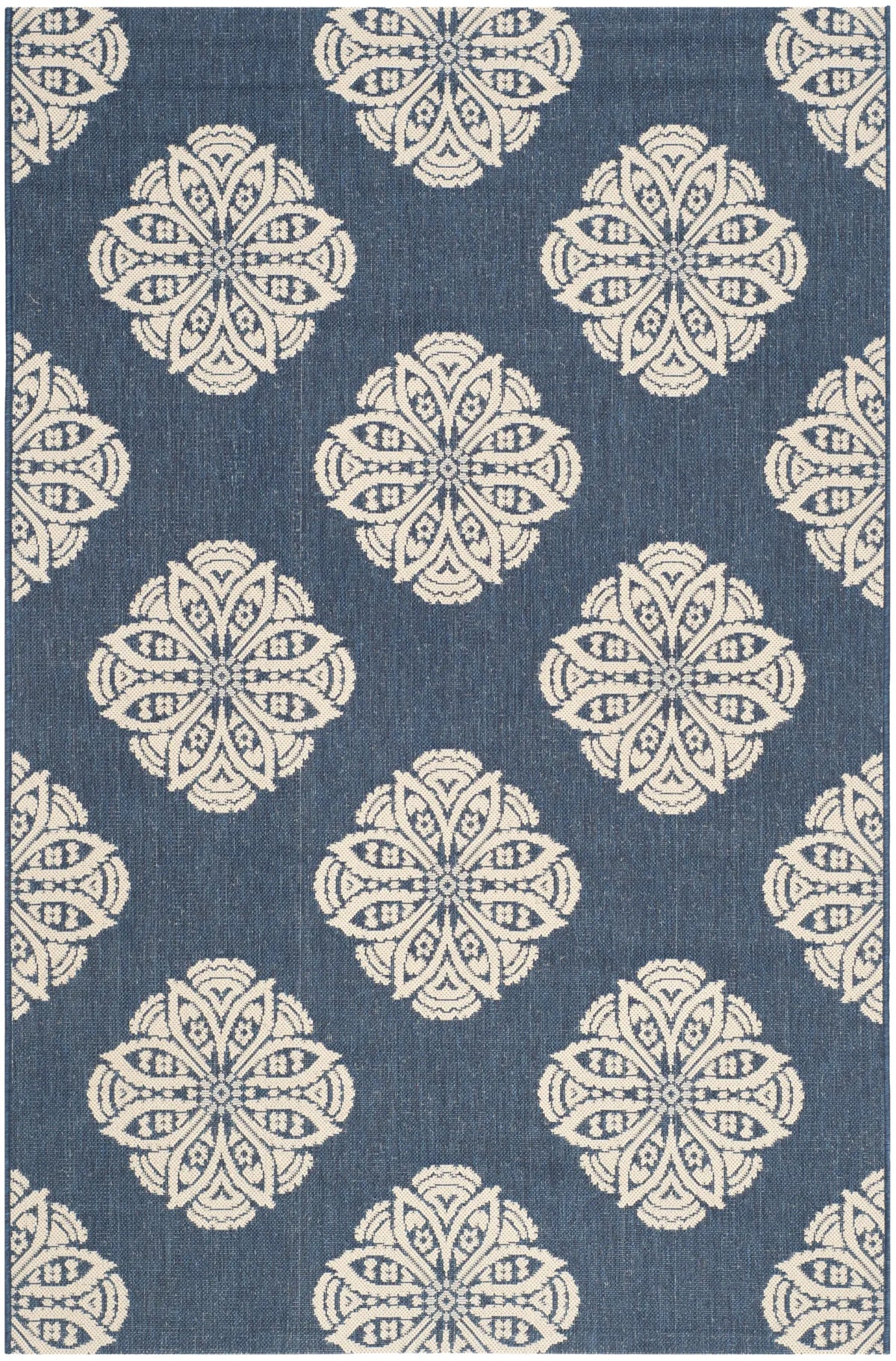Safavieh Courtyard 5'-0" x 7'-0" Rug in Navy / Beige