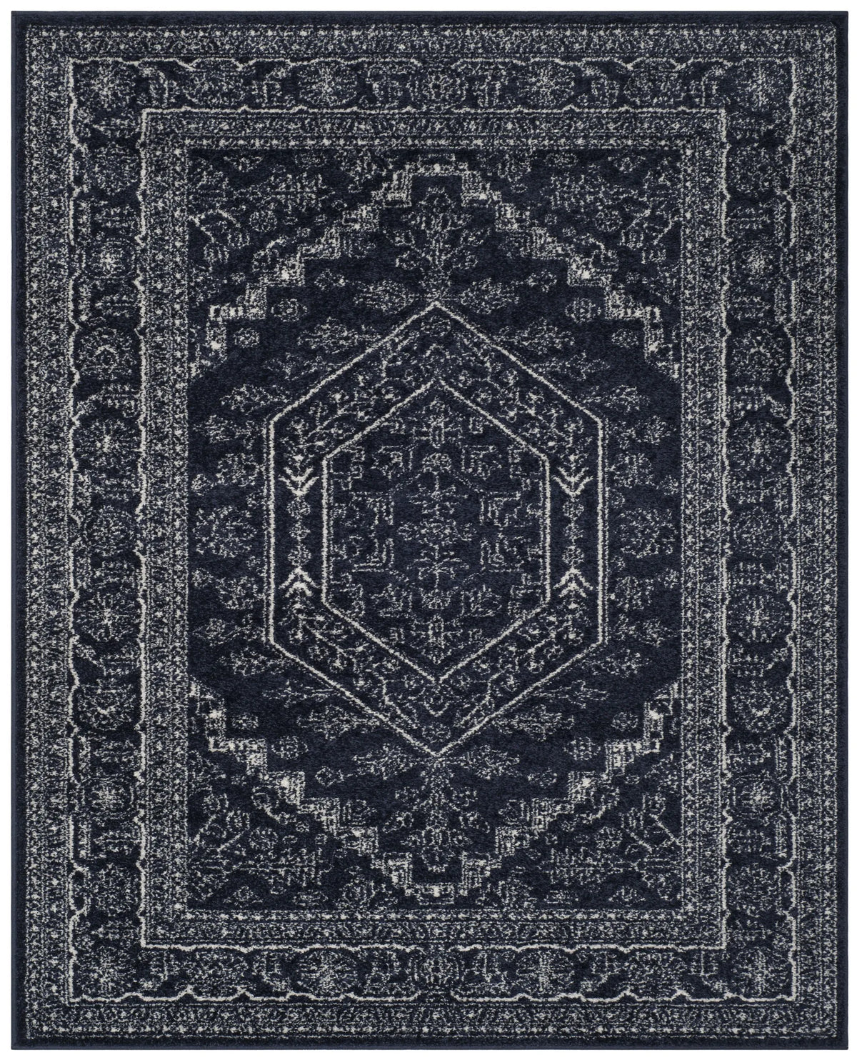 Safavieh Adirondack 10'-0" x 14'-0" Rug in Navy / Ivory