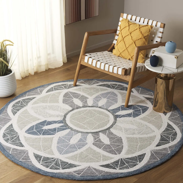 Safavieh Novelty 6'-0" x 6'-0" Rug in Grey / Blue