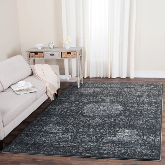Safavieh Carnegie 6'-7" x 9'-2" Rug in Dark Grey / Cream