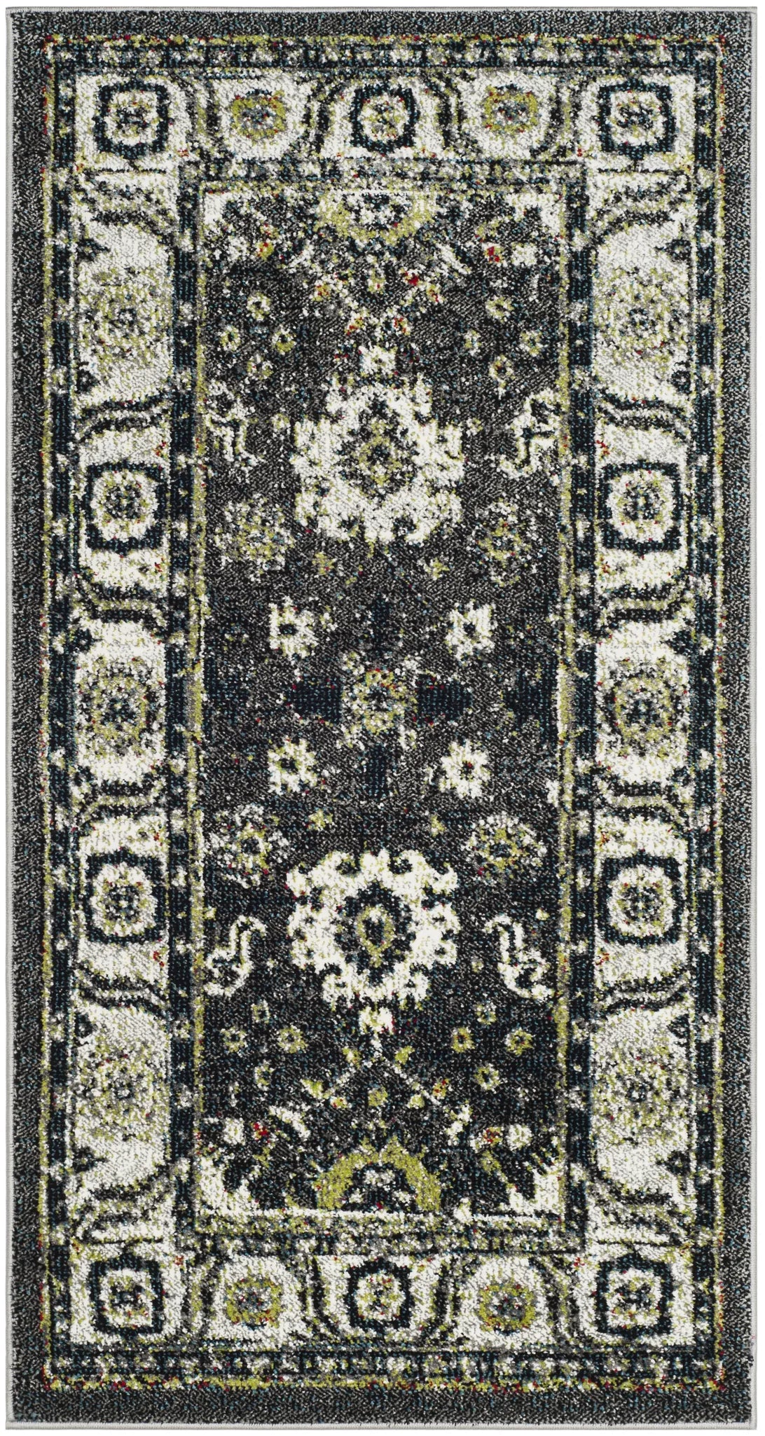 Safavieh Vintage Hamadan 2'-7" x 5'-0" Rug in Dark Grey / Ivory