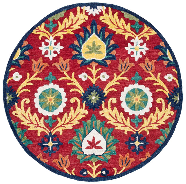 Safavieh Blossom 6'-0" x 6'-0" Rug in Red / Yellow