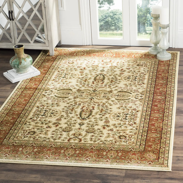 Safavieh Lyndhurst 4'-0" x 6'-0" Rug in Ivory / Rust