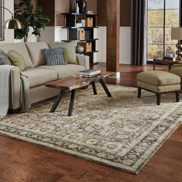Oriental Weavers Sphinx Andorra 7125C Green/Brown Rugs - room scene