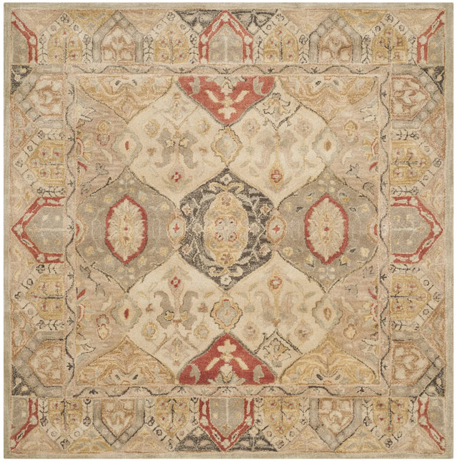 Safavieh Antiquity 6'-0" x 6'-0" Rug in Beige / Multi