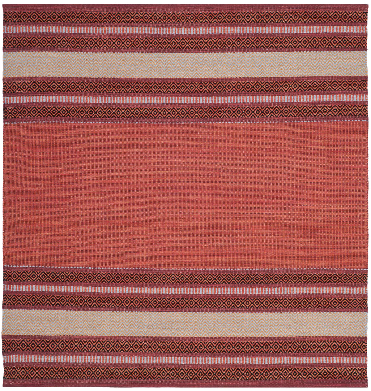 Safavieh Montauk 6'-0" x 6'-0" Rug in Red / Ivory