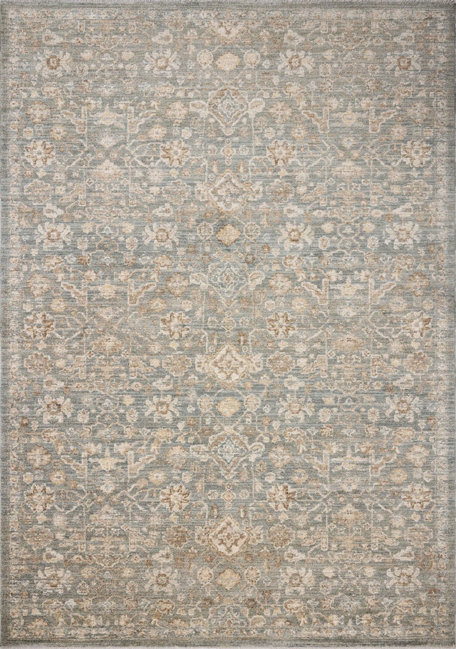 Chris Loves Julia x Loloi Palma PLM-05 Blue / Natural Rug - main flat
