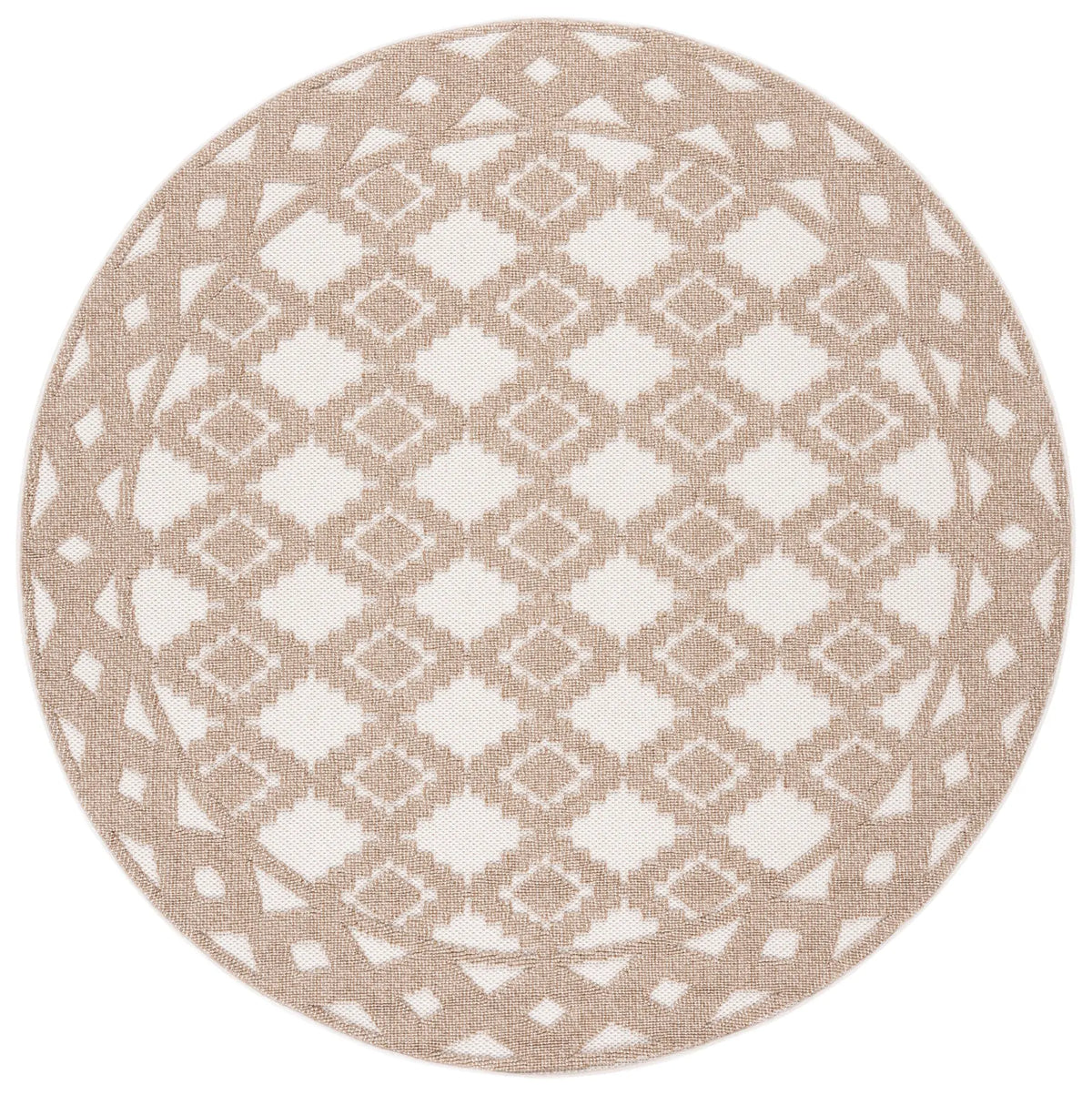 Safavieh Global 6'-7" x 6'-7" Rug in Beige / Brown