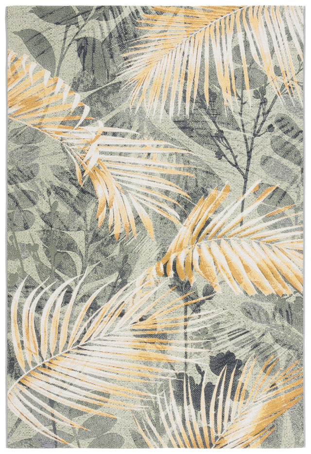 Safavieh Barbados 500 4'-0" x 6'-0" Rug in Green / Black Gold
