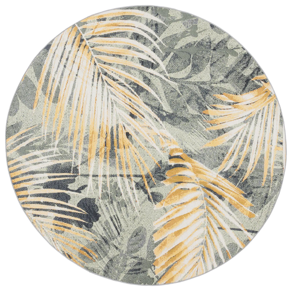 Safavieh Barbados 500 6'-6" x 6'-6" Rug in Green / Black Gold