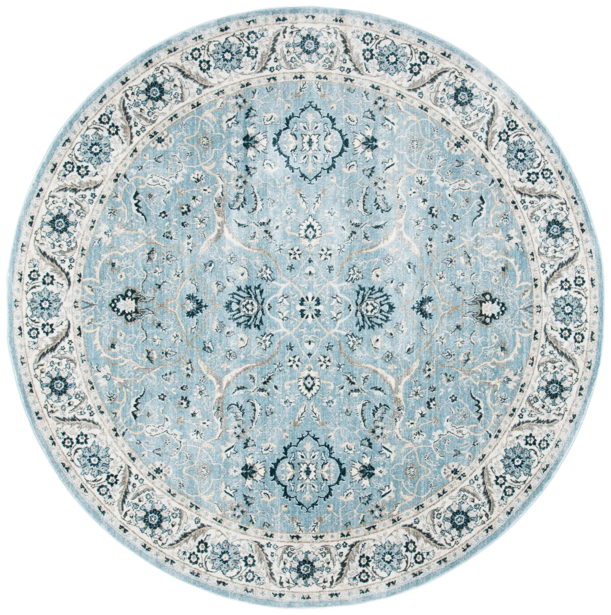 Safavieh Isabella 5'-3" x 5'-3" Rug in Light Blue / Cream