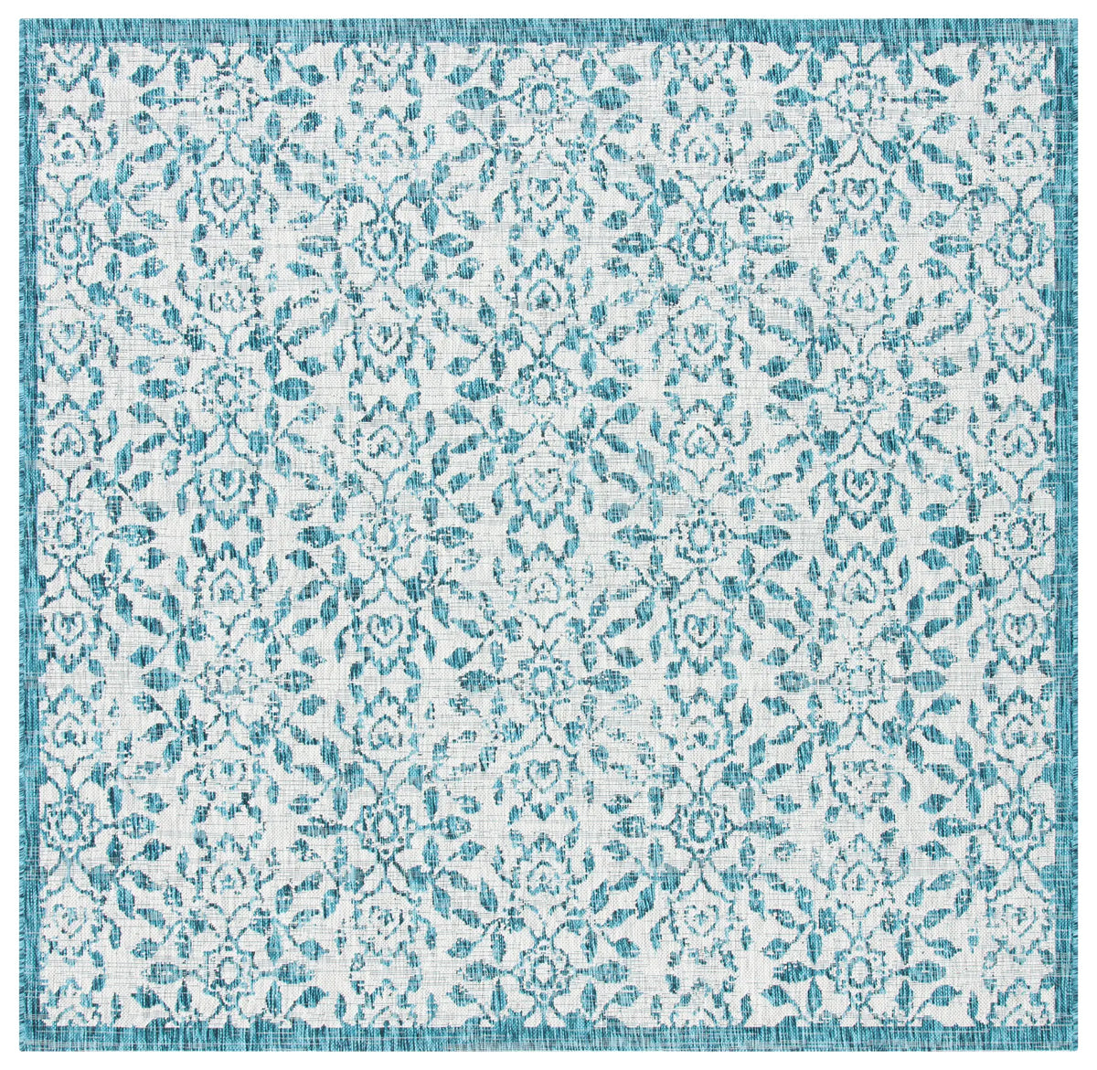 Safavieh Courtyard 6'-7" x 6'-7" Rug in Grey / Blue