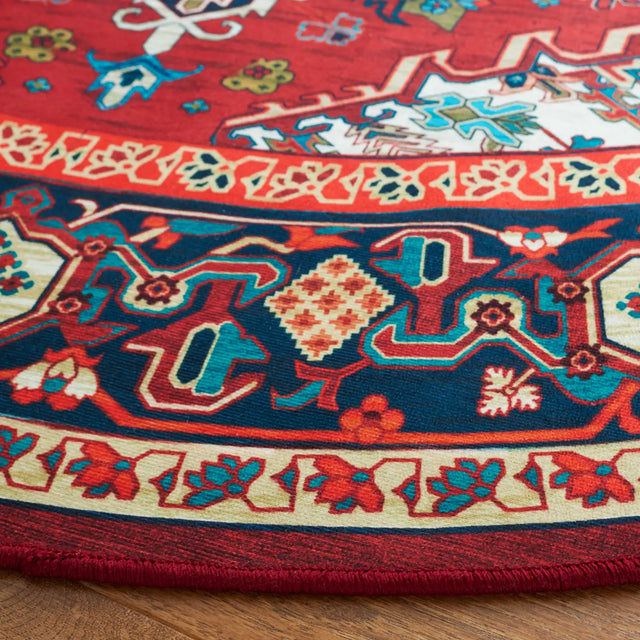 Safavieh Tucson 6'-0" x 6'-0" Rug in Red / Blue