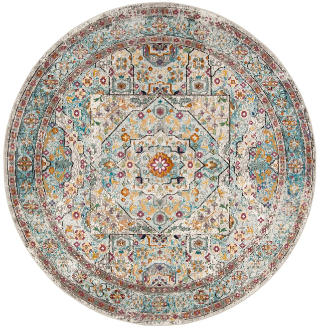 Safavieh Aria 6'-5" x 6'-5" Rug in Cream / Blue