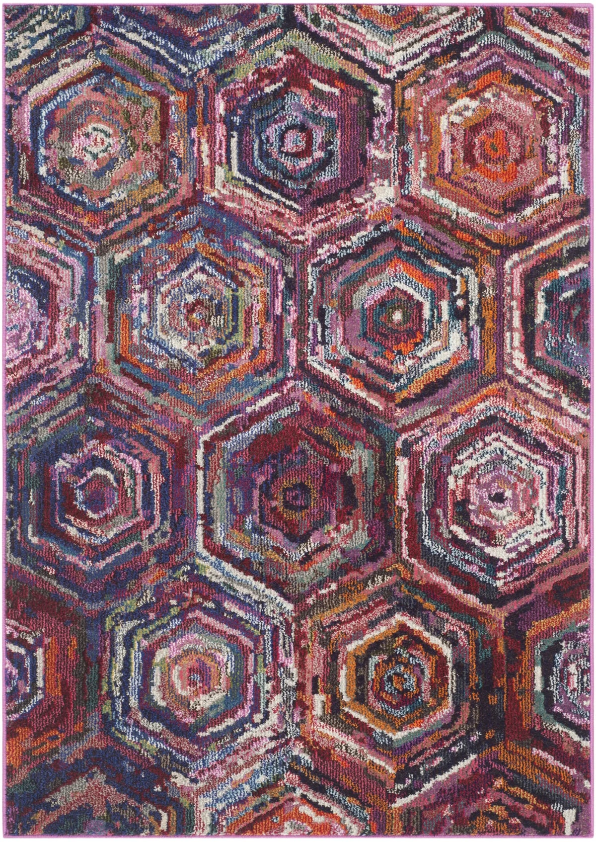 Safavieh Monaco 4'-0" x 5'-7" Rug in Pink / Multi