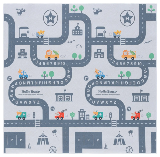 Safavieh Tacoma Kids 100 5'-0" x 5'-0" Rug in Ivory / Grey