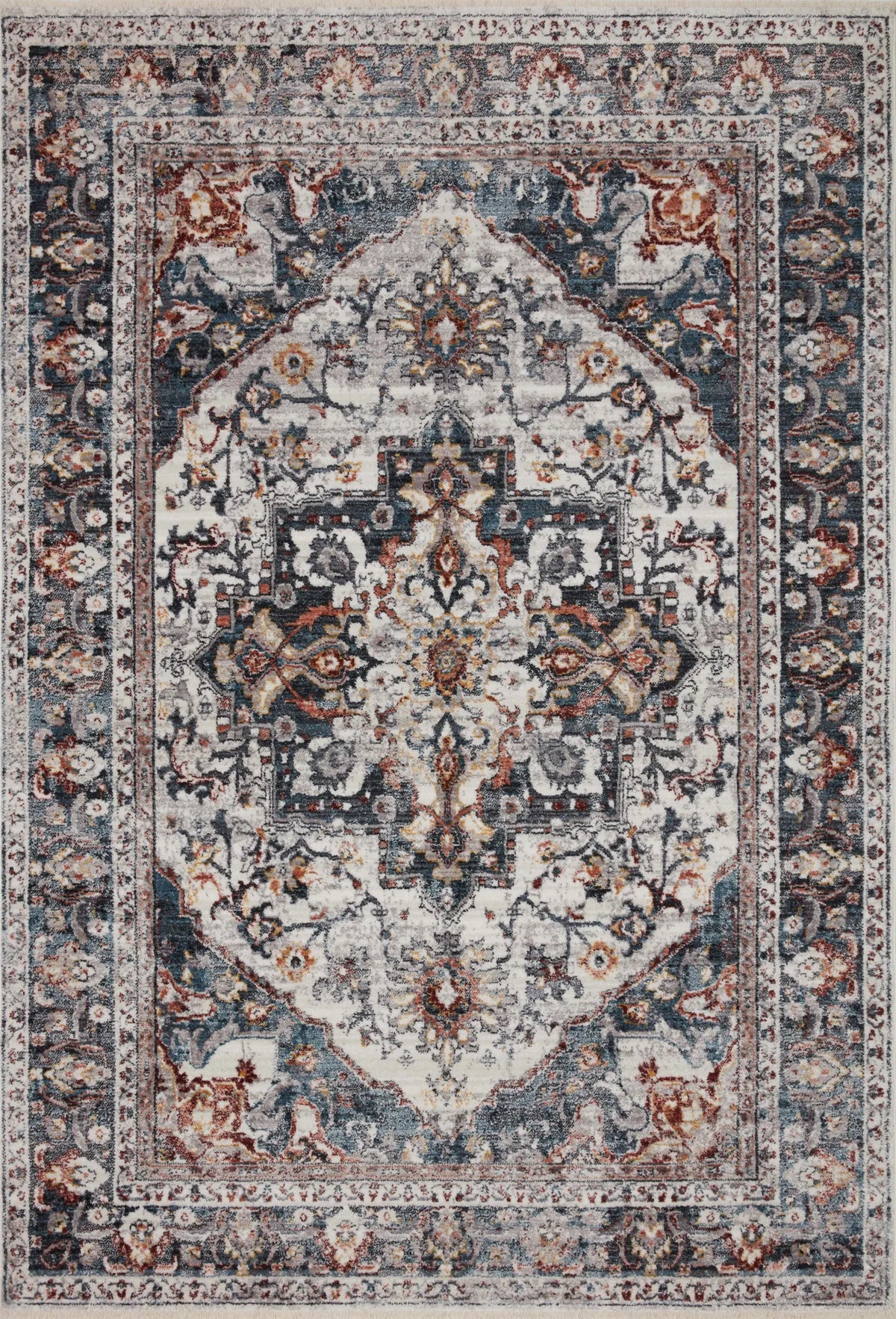 Loloi Samra Sam-09 Ivory/Denim Rugs - main flat