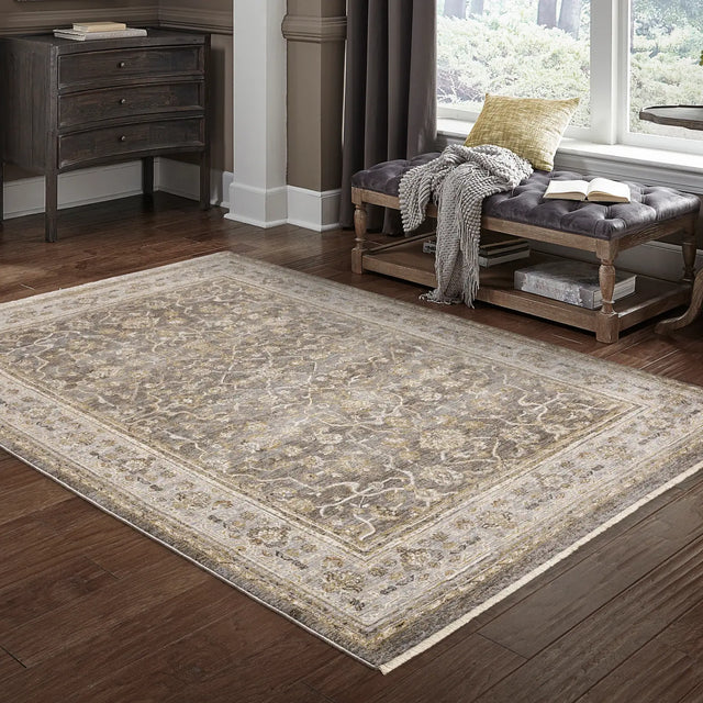 Oriental Weavers Sphinx Maharaja 040M1 Grey/Gold Rugs - room scene