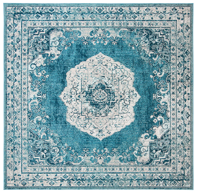 Safavieh Crystal 7'-0" x 7'-0" Rug in Beige / Dark Teal