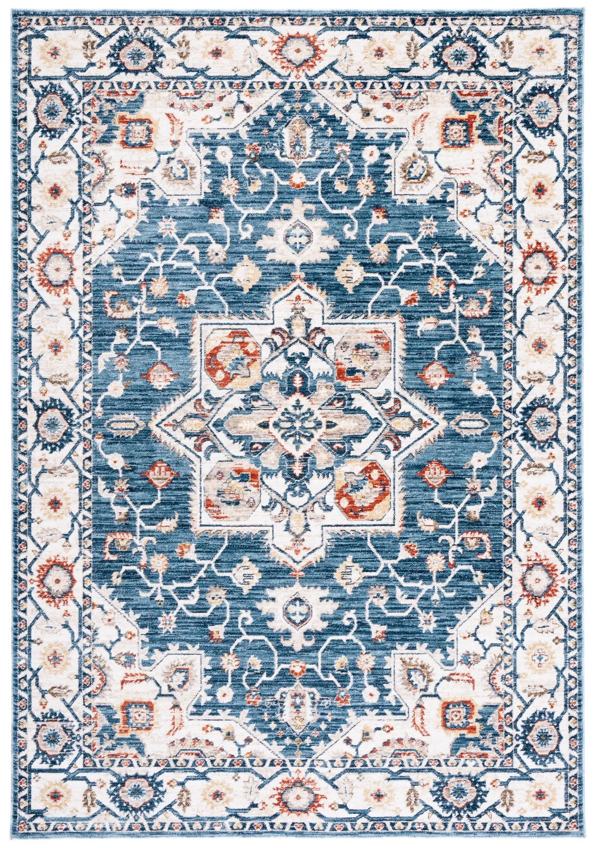 Safavieh Olympia 4'-0" x 6'-0" Rug in Blue / Ivory