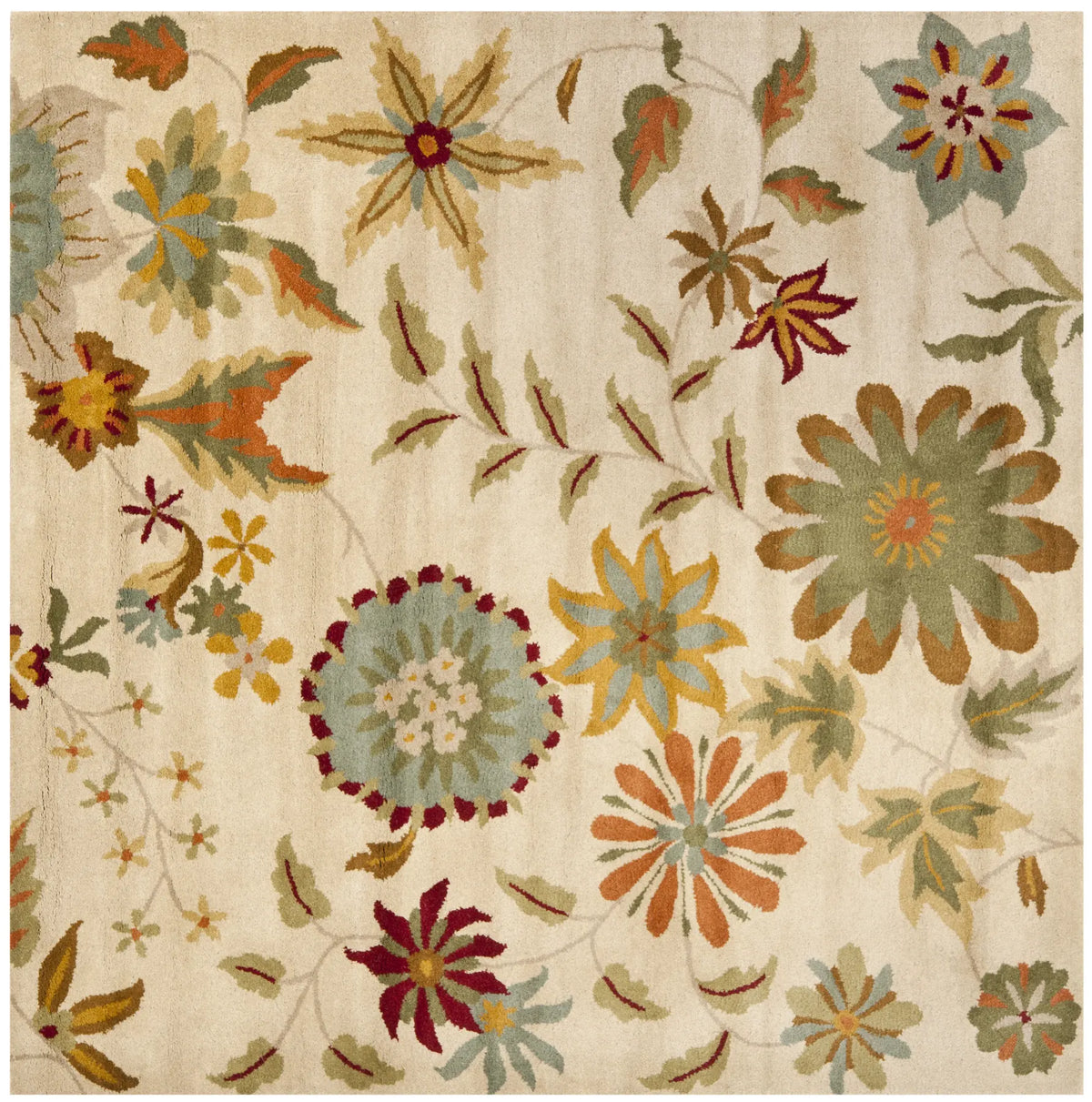 Safavieh Soho 6'-0" x 6'-0" Rug in Ivory / Sage