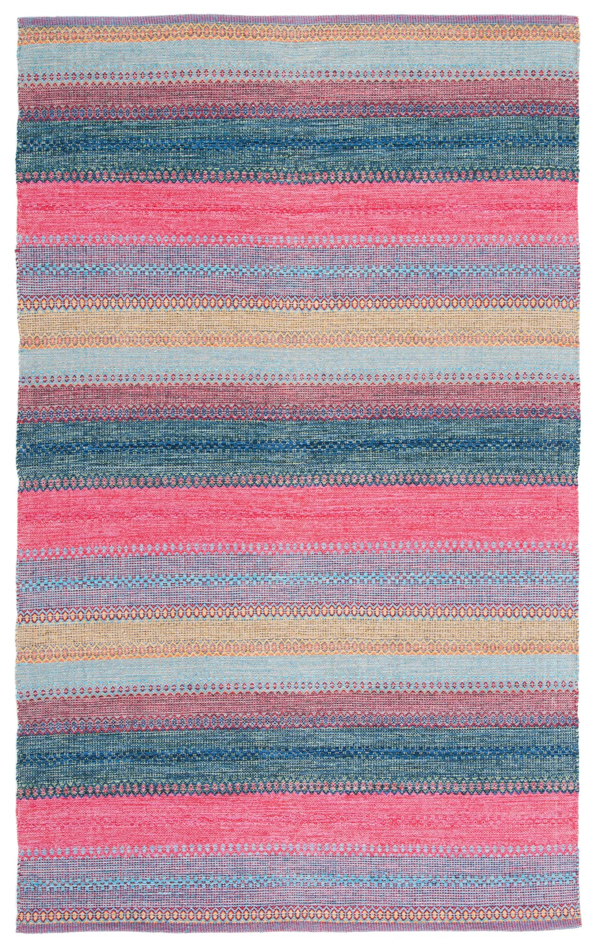 Safavieh Montauk 4'-0" x 6'-0" Rug in Red / Blue