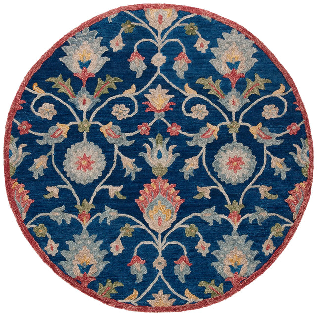 Safavieh Blossom 6'-0" x 6'-0" Rug in Blue / Rust
