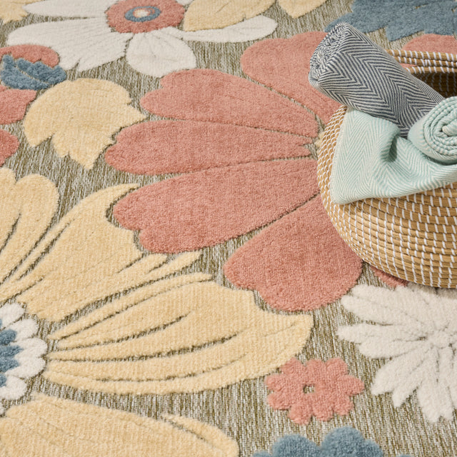 Nourison Aloha ALH42 Machine Made Rose Rug