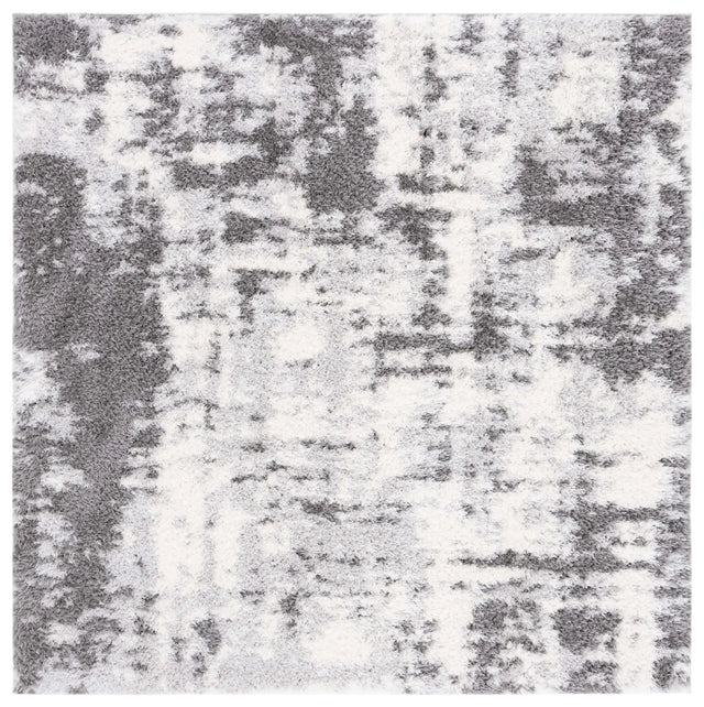 Safavieh Lindsay Shag 6'-7" x 6'-7" Rug in Dark Grey / Grey