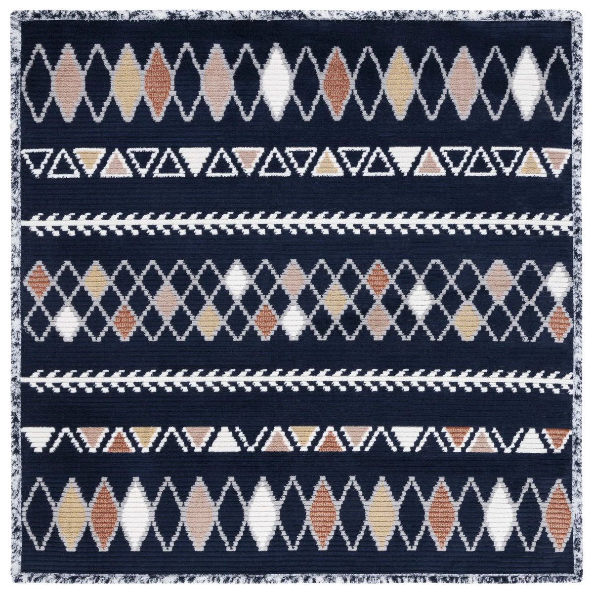 Safavieh Marrakesh 6'-7" x 6'-7" Rug in Navy / Multi