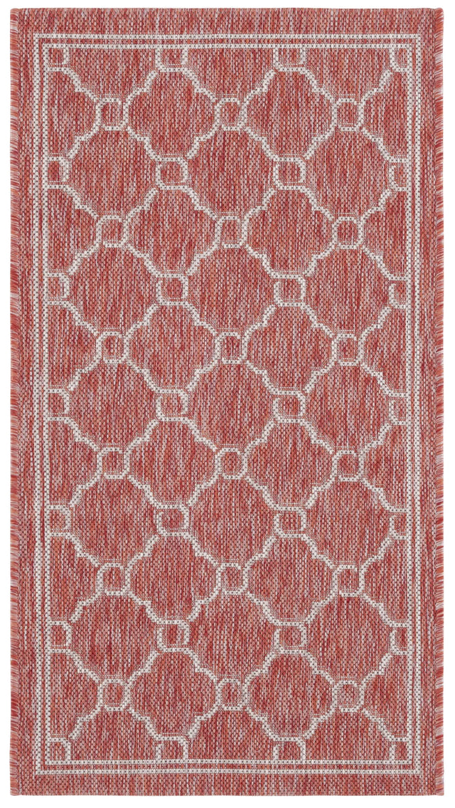 Safavieh Courtyard 2'-0" x 3'-7" Rug in Red / Beige