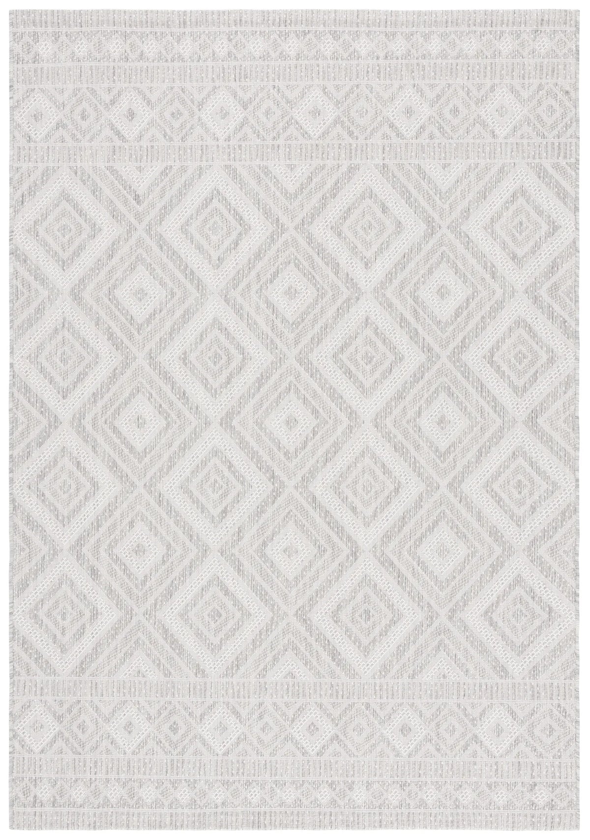 Safavieh Courtyard 4'-0" x 5'-7" Rug in Ivory / Light Grey