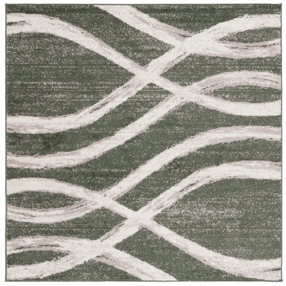 Safavieh Adirondack 6'-0" x 6'-0" Rug in Dark Green / Ivory
