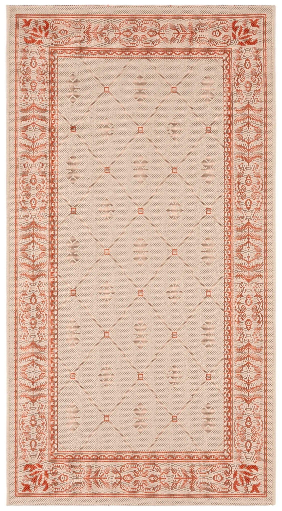 Safavieh Courtyard 2'-7" x 5'-0" Rug in Natural / Terra