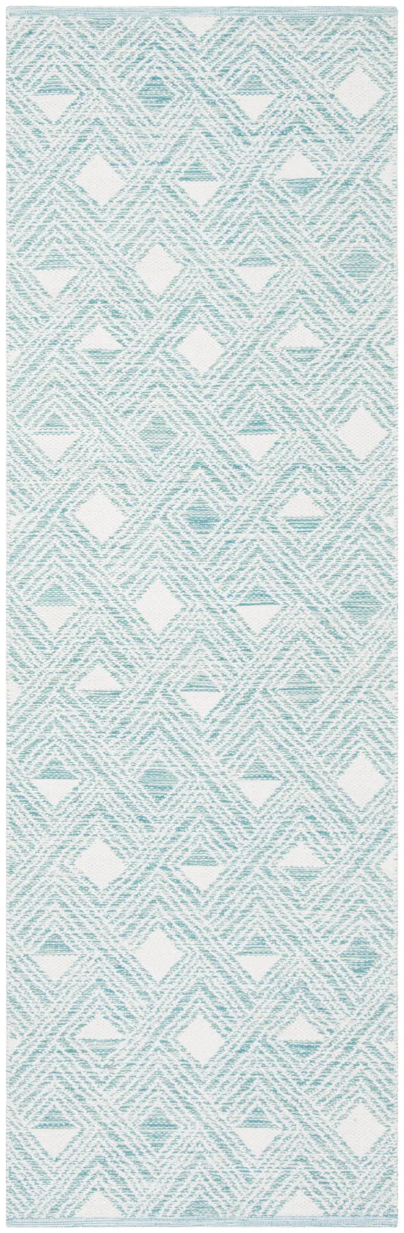 Safavieh Montauk 2'-3" x 7'-0" Rug in Aqua / Ivory