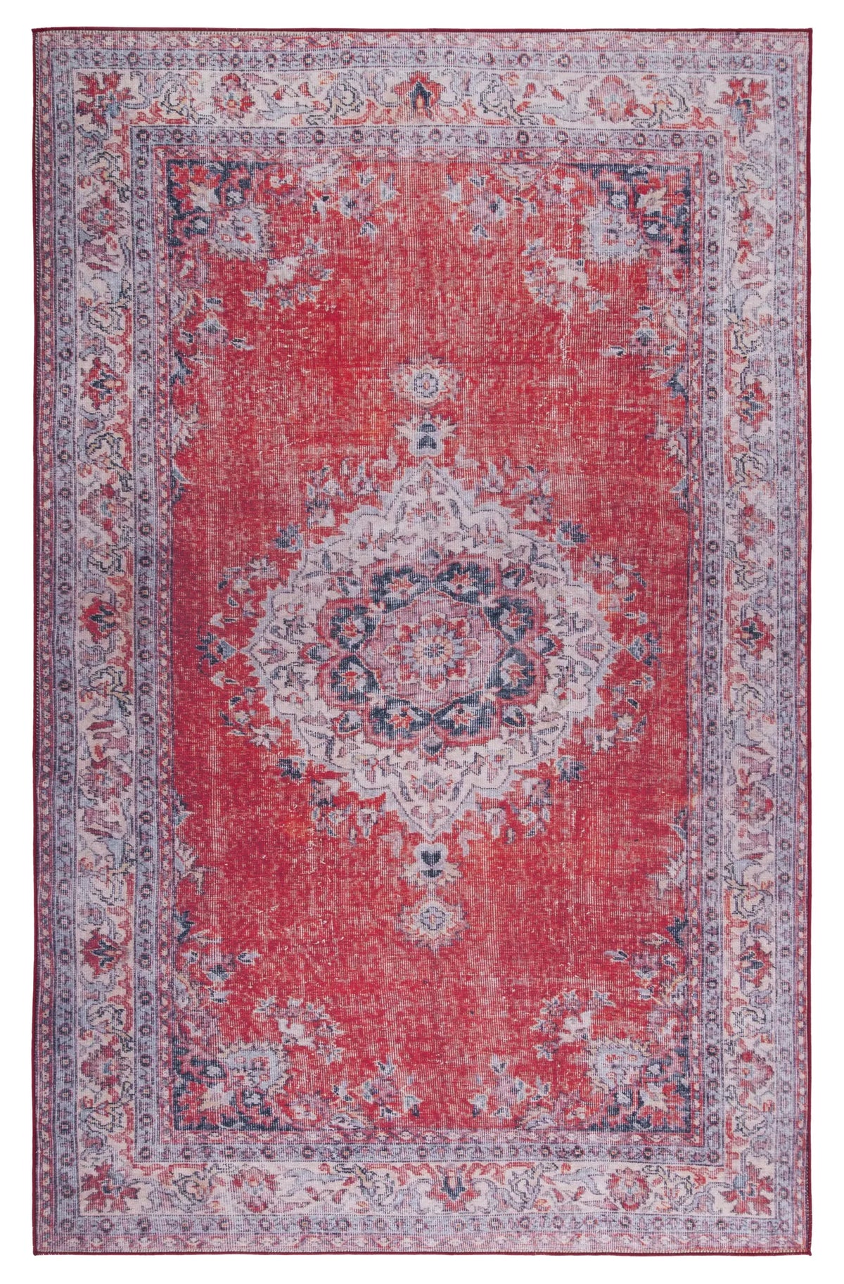 Safavieh Tucson 4'-0" x 6'-0" Rug in Red / Beige