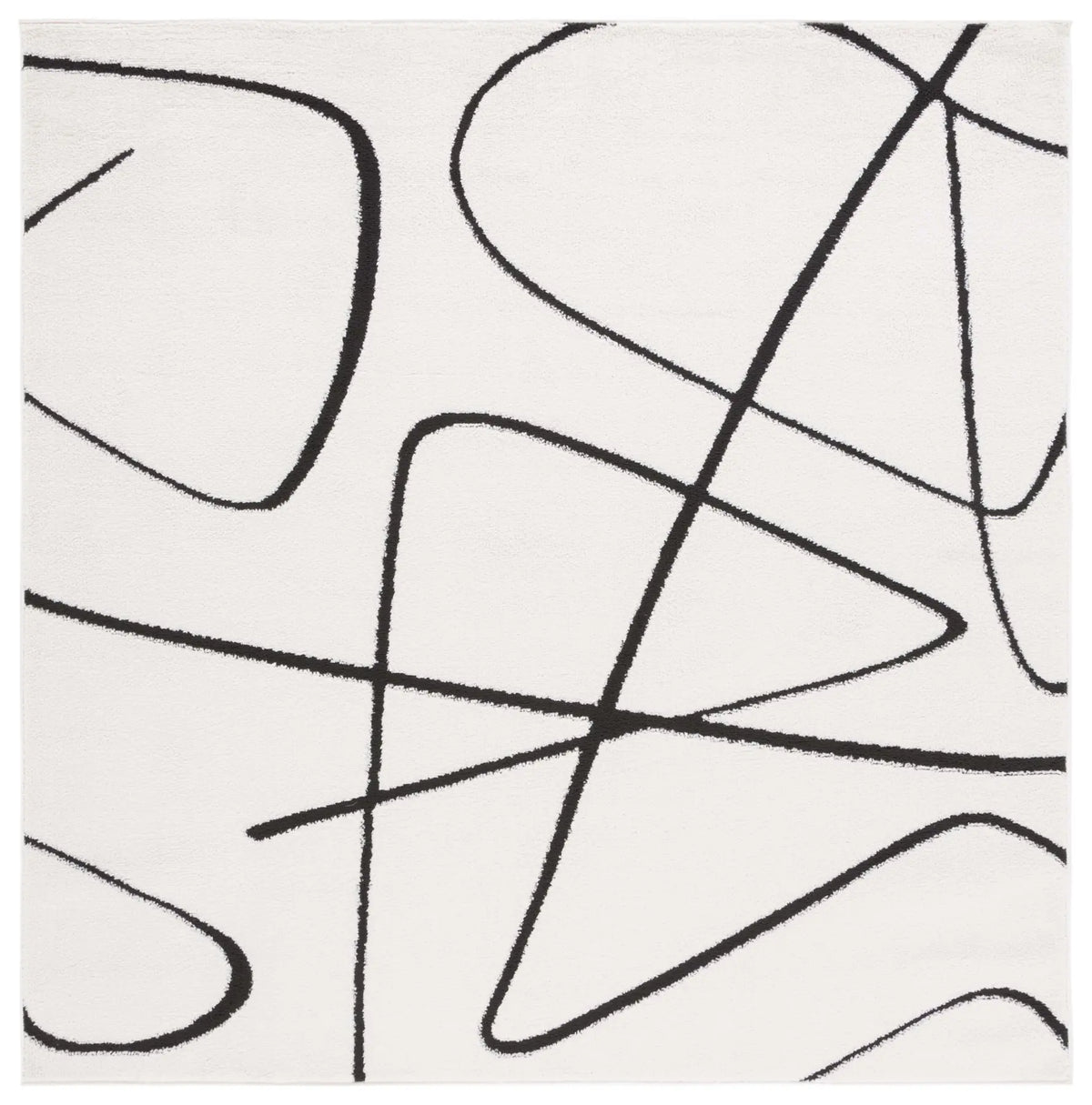 Safavieh Melody 6'-7" x 6'-7" Rug in Ivory / Black