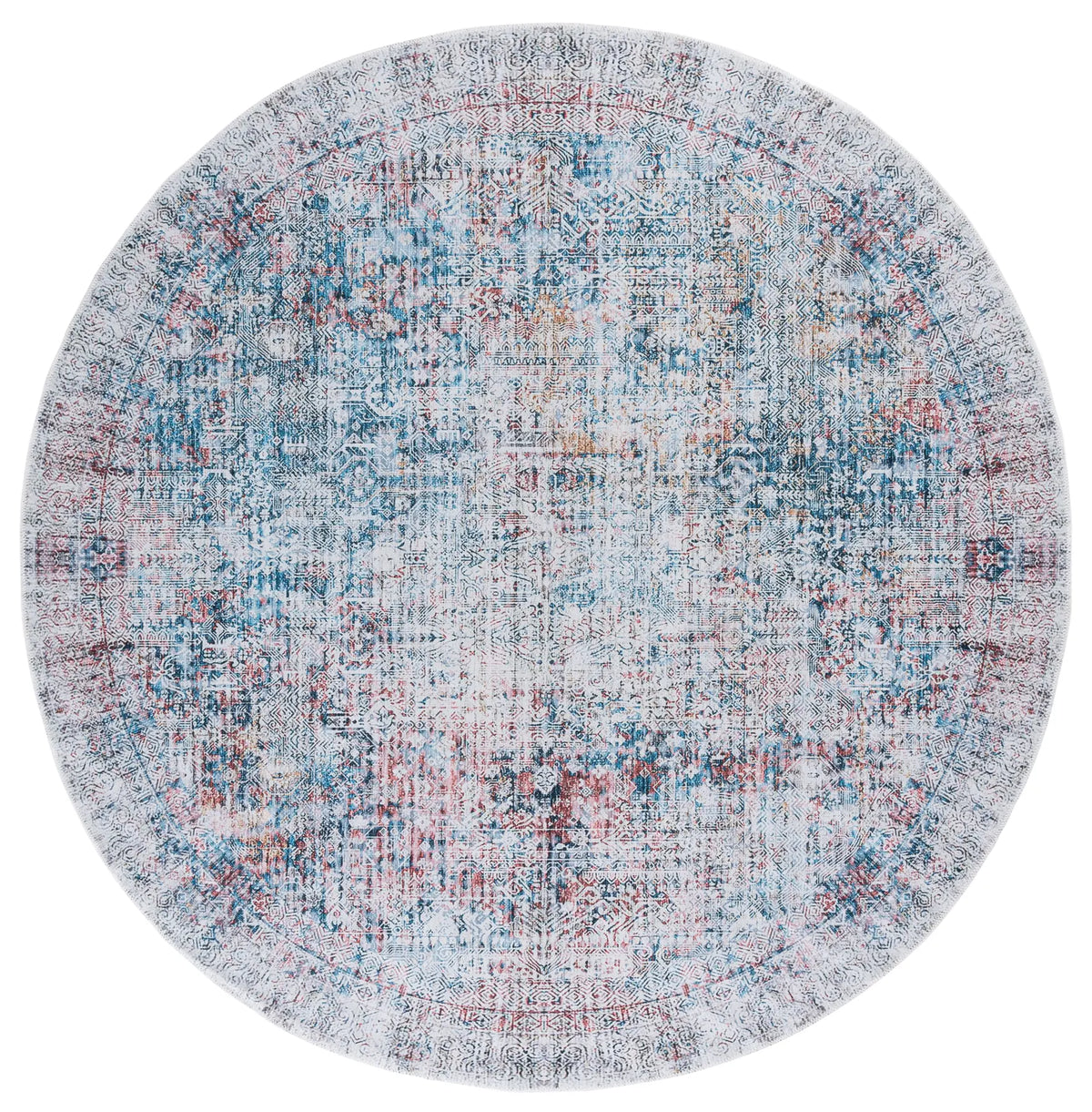 Safavieh Arizona 6'-0" x 6'-0" Rug in Blue / Rust