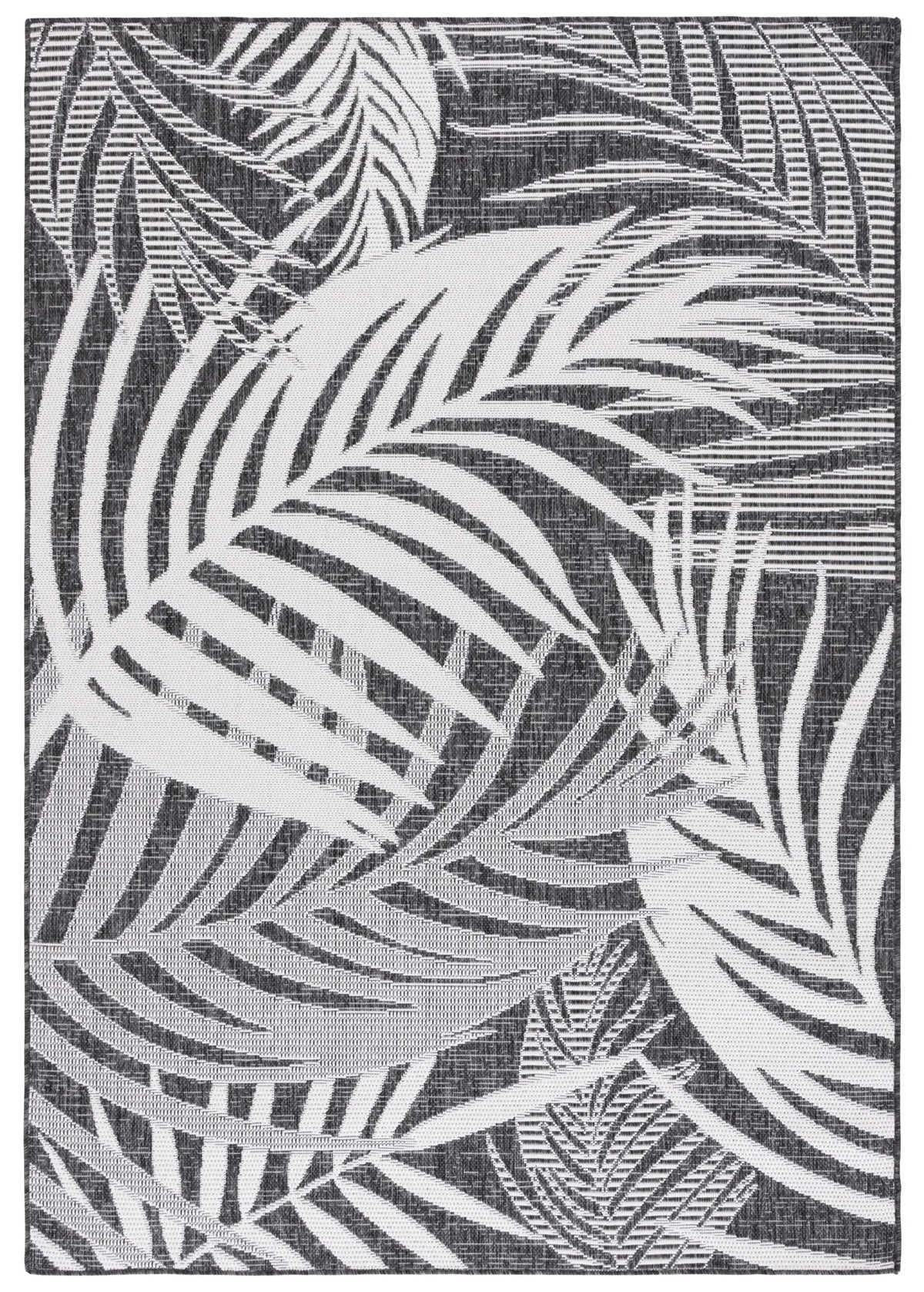 Safavieh Beach House 4'-0" x 6'-0" Rug in Charcoal / Ivory