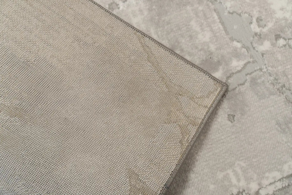 Dynamic Rugs Lazer 12676 Power Loomed Modern Light Grey Rug - Corner