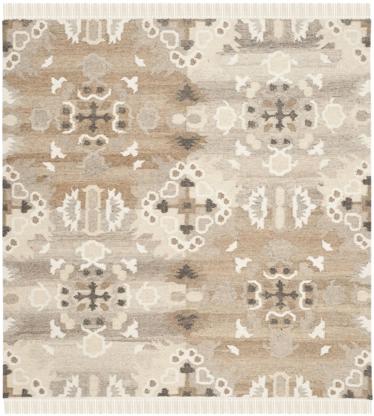 Safavieh Natural Kilim 5'-0" x 5'-0" Rug in Grey / Multi