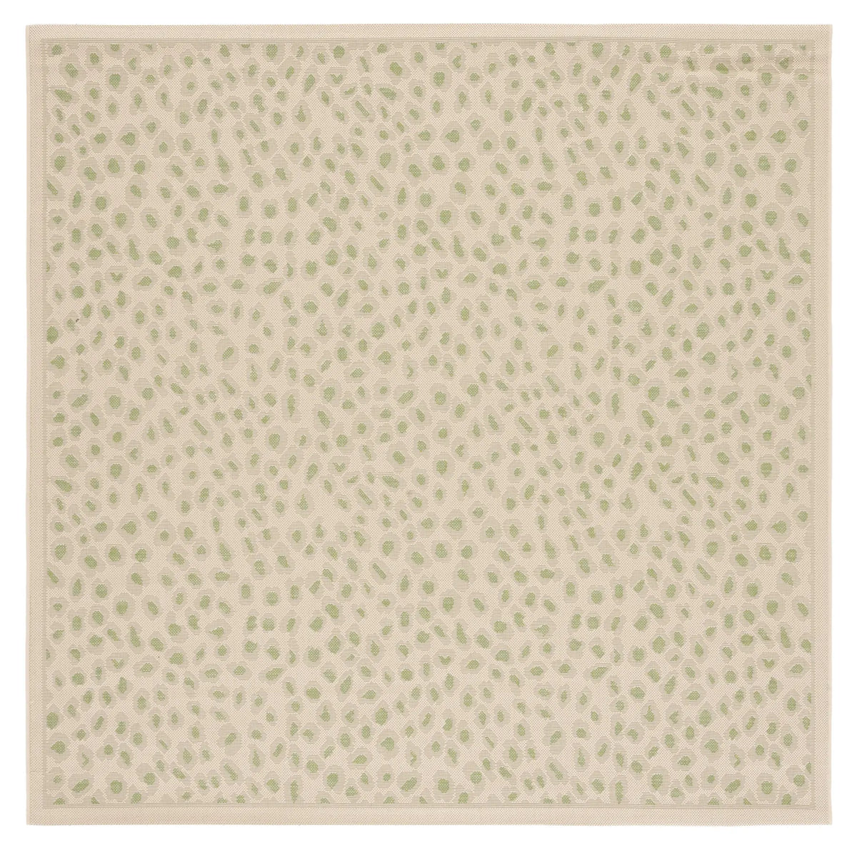 Safavieh Courtyard 6'-7" x 6'-7" Rug in Beige / Green