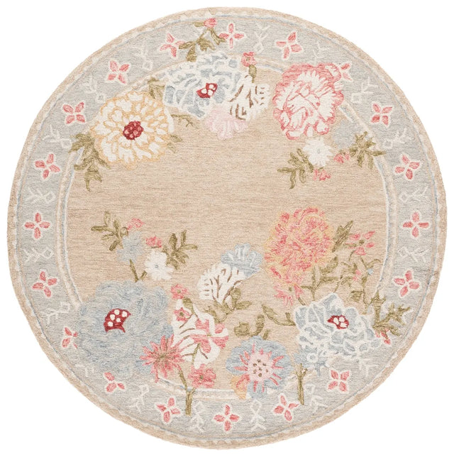 Safavieh Jardin 6'-0" x 6'-0" Rug in Beige / Pink