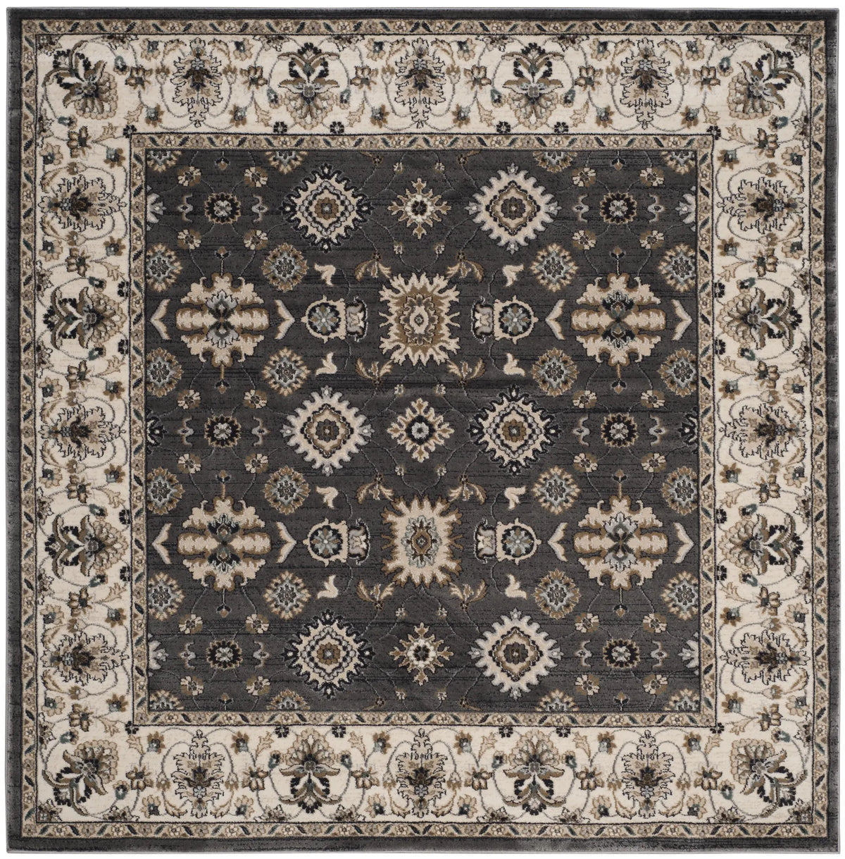 Safavieh Lyndhurst 7'-0" x 7'-0" Rug in Grey / Cream