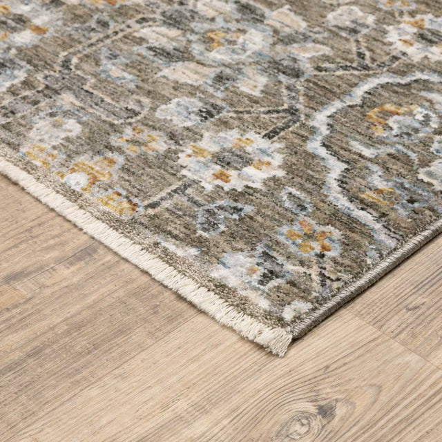 Oriental Weavers Sphinx Maharaja 532D1 Grey/Gold Rugs - corner detail