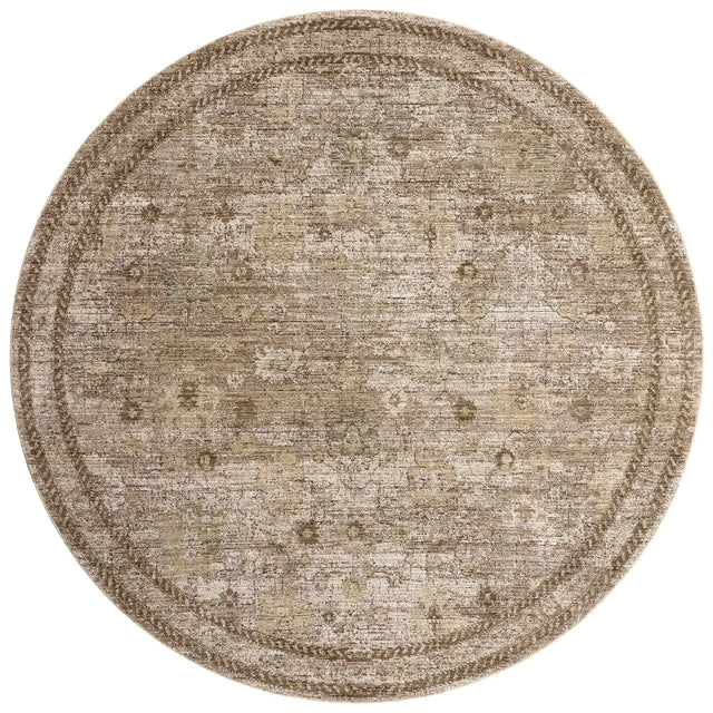 Loloi Priscilla PRL-05 Sand / Earth Rug - round flat