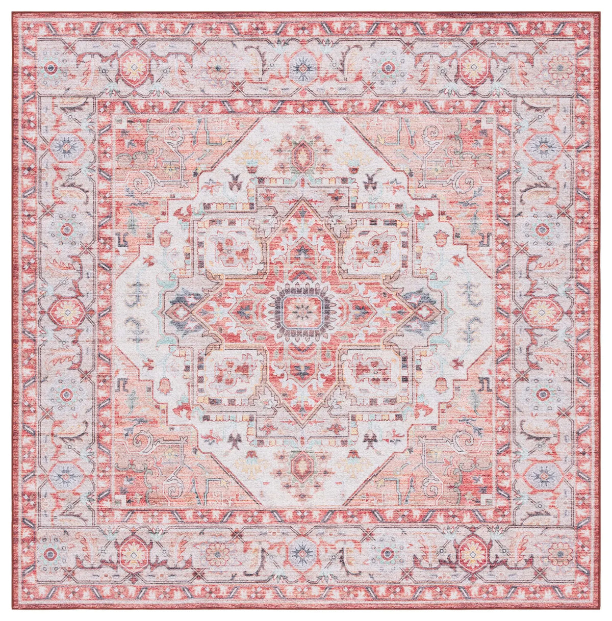 Safavieh Tucson 6'-0" x 6'-0" Rug in Light Rust / Beige