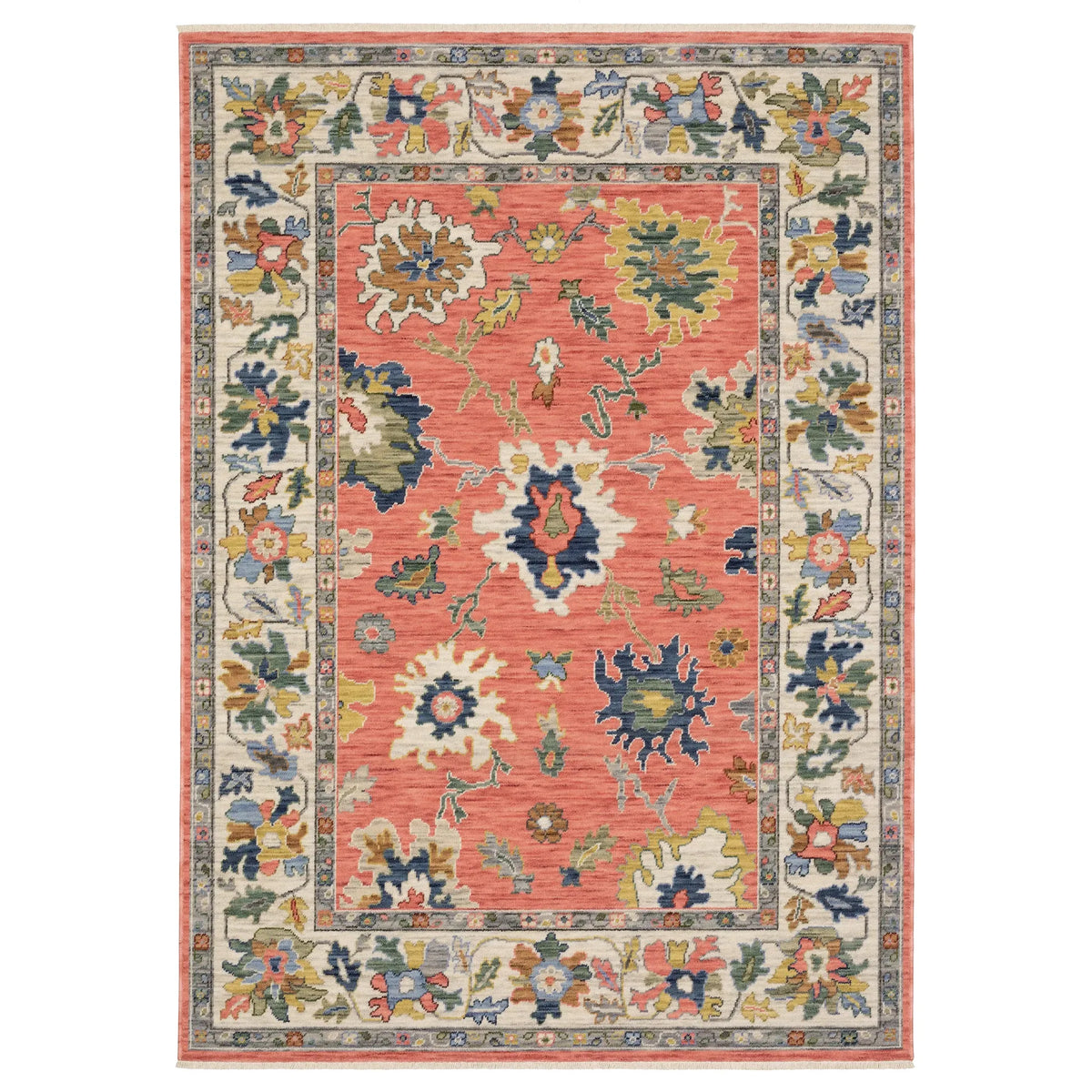 Oriental Weavers Sphinx LUCCA 2889B Pink Floral Rugs - main flat